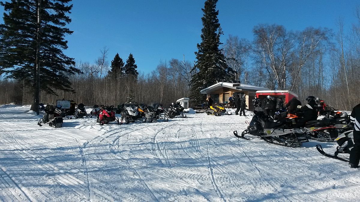 Lots of Riders out for a Great Day of Snowmobiling