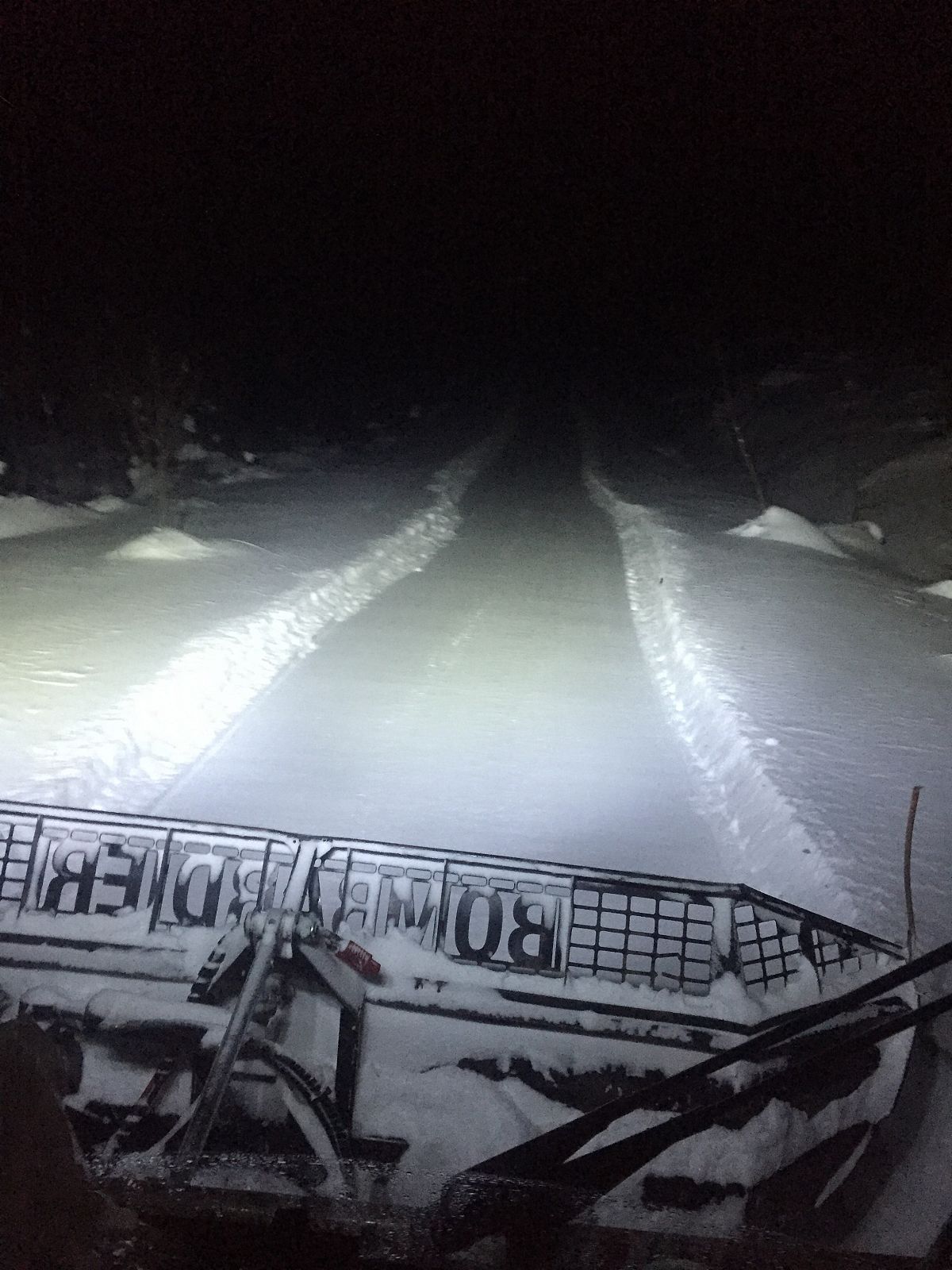 Someone has to groom the trails Prince George snowmobile club grooming all night long