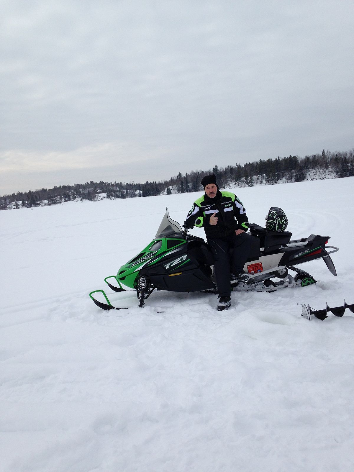good riding, good conversation, not so good luck ice fishing!